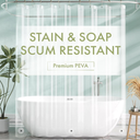 AmazerBath Extra Long Shower Curtain Liner, Clear, 84 Inches Long, 72x84 Plastic Curtain Liner, Cute PEVA Tall Shower Liner for Bathroom with 3 Magnets