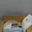 WDF 175Pcs Blue Plastic Plates - Heavy Duty Baby Blue Plates Disposable - 25Guests Plastic Dinnerware Ideal for Parties/Wedding/Baby Shower/Easter (Bule and Gold)