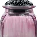 SOCOSY Vintage Crystal Glass Candy Jar with Lid Food Jar Nut Jar Jewelry Box Wedding Candy Buffet Jars Kitchen Storage Assorted Color 24 oz (Purple)