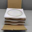 Famiware Star Plates and Bowls Sets, Modern Stoneware Dinnerware Sets for 6, 18-Piece Kitchen Dish Sets - Chip and Scratch Resistant, Microwave and Dishwasher Safe Tableware Set, Cappuccino White