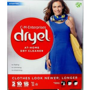 Dryel At-Home Dry Cleaner Starter Kit, Gentle Laundry Care for Special Fabrics and Dry-Clean-Only Clothes, 2 Load Capacity