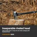 Fiskars 8 lb. Splitting Maul - 36" Shock-Absorbing, Comfort Grip Handle - Rust Resistant Forged Steel Blade - Wood Splitter Maul for Hardwood - Split Wood for Campfires - Bushcraft Gear