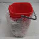 Irenare 8 Pcs Sanitizing Bucket 3 Quart Cleaning Pail Small Detergent Square, Spout and Handle Plastic Utility Sanitizer Buckets for Restaurant Kitchen Home Offices (Red)