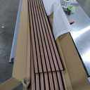 RITOLLO Wood Slat Panels for Wall 2-Piece 94.5"11" Acoustic Panels for Interior Wall Decor 3D Fluted Sound Absorbing Panel - Natural Walnut