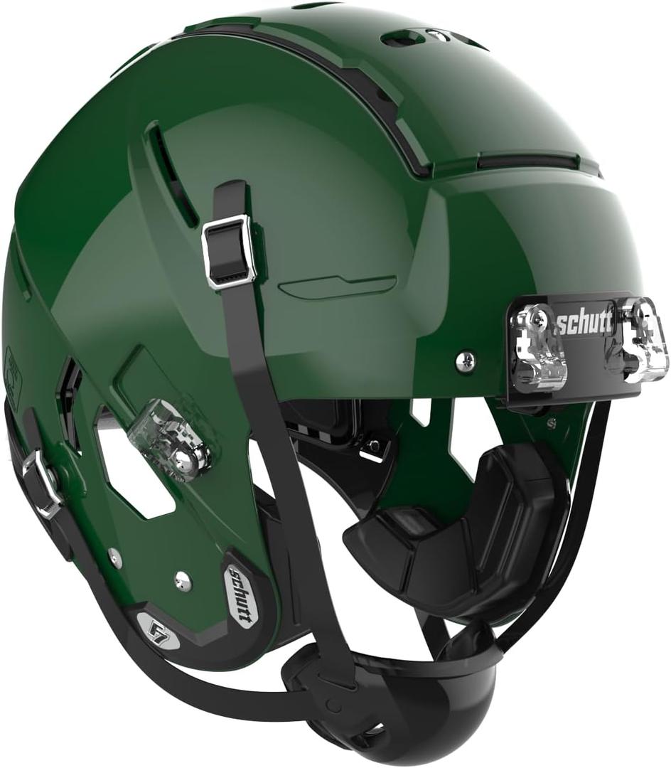 Schutt F7 VTD Collegiate No Facemask (Medium, Molded Gloss Dark Green)