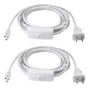 T5 T8 LED Tube Power Extension Cable with On/Off Switch,LED T5/T8 Light Tube Integrated LED Light Fixture Extension Cable Wire （2 Pack）
