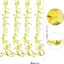 FERIAL 4Pcs Artificial Flowers Vine Spring Yellow Silk Flowers Garland Artificial Jasmine Vines for Decoration Fake Flower Vine Hanging Ivy for Home Indoor Outdoor Wall Party Wedding Arch