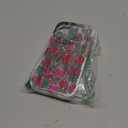 2 Pack Cute Coquette Cherry Print for iPhone 13 Pro 6.1" Phone Case, Transparent Aesthetic Design Clear Cases Soft Silicone TPU Shockproof Protective Fundas for Women Girls(Red Cherry Print)