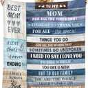 Gifts for Mom, Anniversary Birthday Gifts for Mom, Blanket to Mom from Daughter Son, Presents for Mother's Day,Christmas, Valentines, Soft Flannel Throw Blanket Bed Blanket (50x60)