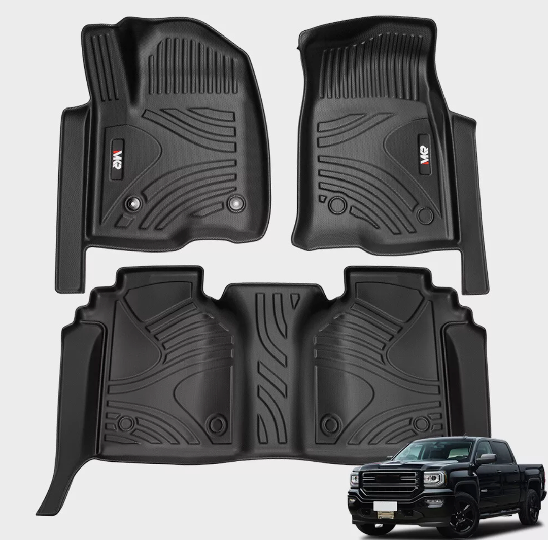 All Weather Floor Mats for Chevy Silverado GMC Sierra 1500 2019-2025,2020-2025 S