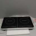Aobosi Double Induction Cooktop,Portable Induction Cooker with 2 Burner Independent Control,Ultrathin Body,10 Temperature,1800W-Multiple Power Levels,4 Hour Timer,Safety Lock