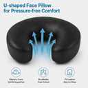 Massage Headrest for Bed with Arm Rest, Face Down Pillow After Eye Surgery