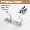 3 x pickpiff Adhesive Wall Coat Hooks - Heavy Duty Stick-On Door Hanger, Metal Hook for Hanging Towel,Purse, Robe, Backpack, Jacket, Clothes - for Bathroom,Dorm, Closet, Kitchen - Silver, 6 Pack