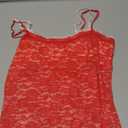 Meihuida Women Lace Top Sexy See Through Y2k Going Out Tank Camisole Summer Party Concert Streetwear Red and Pink - Small 
