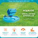 Aqua Joe AJ-OSPR20 Mini Oscillating Sprinkler on Sled Base 20 Nozzles, 4 Spray Patterns, up to 4,250 sq. ft. Coverage