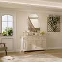 Frameless Arch Mirror, 24"x36" Bathroom Vanity Arched Mirrors with Beveled Edge, Decorative Arch Wall Mirrors for Bedroom, Entryway, Living Room