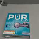 PUR Plus Horizontal Faucet Mount Filtration System with 3-in-1 Lead Reducing Filter, Water Filter for Sink, Lasts 100 Gallons, Compatible with Sinks with External Aerators, Metallic Grey