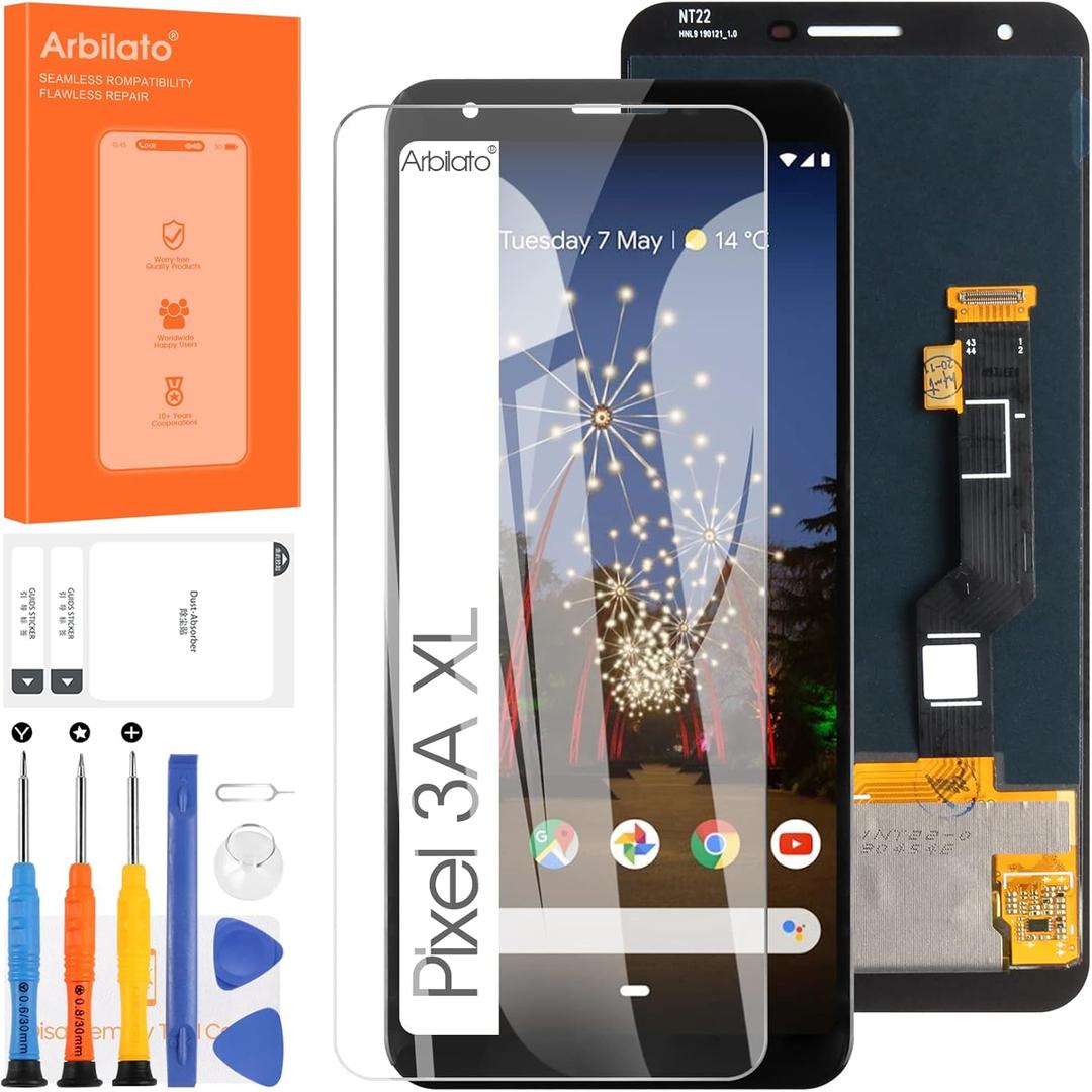 OLED Screen for Google Pixel 3A XL Screen Replacement for Pixel 3A XL LCD Screen G020C,G020G,G020F Touch Display Digitizer Assembly Repair PartsBlack