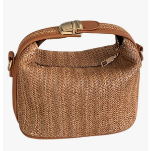 Straw Purse Handbag Top Handle Clutch Bag Woven Bag Mini Crossbody Bags for Women Summer Beach Vacation