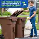PLASTIC PRINCE 5-Gallon Compostable Trash Bags Biodegradable Trash Bags, 19.5" x 23" 0.7 Mil Can Liners 12 Rolls of 25/Roll, 300/Case