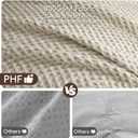 PHF Ultra Soft Waffle Comforter Set 3 Pieces Queen, Linen