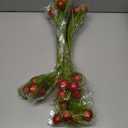 3 x 12-Pack St Patricks Day Lime Green Christmas Tree Picks, Furry Elf Tree Topper Decorations with Glitter Ball Ornaments, Adjustable Xmas Tree Stems for Holiday Wreaths, Vases, and DIY Crafts