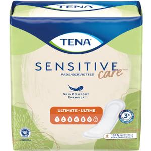 TENA Sensitive Care Ultimate Pads, Regular Length,(3 Packs- 99 Total)
