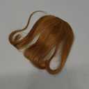 BARSDAR Clip in Bangs Human Hair - Real Human Hair Clip in Bangs for Women - Golden Blonde Wispy Bangs Extensions Fringe with Temples Dyeable Real Hair Bangs Hairpieces - Golden Ginger Blonde