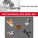 48" x 32" XXXL Largest Pet Food Mat, Silicone Dog Mats for Food and Water, Nonslip Pet Feeding Mats for Floors,Dog Cat Bowl Mat with Raised Edges, Dark Gray