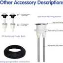 2-Inch Toilet Tank Replacement Kit with Dual Flush Valve - Easy Installation, Leak-Free Seal for Most 2-Piece Toilets