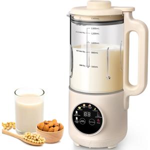 50oz Nut Milk Maker, 10-in-1 Automatic Nut Milk Machine with 20 Blades, Almond Milk Maker for Plant Based Milks Homemade Oat, Soy Milk Machine with Delay Start, Keep Warm, Auto Clean