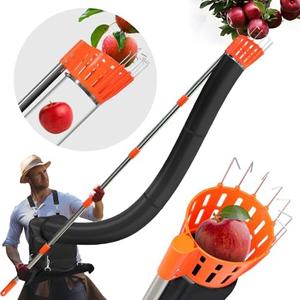 13Ft Professional Fruit Picker with Collection Funnel and Bag - Adjustable Segmented Pole for Continuous Harvesting, 5.1" Diameter Basket Suitable for Apples, Avocados, Cherries, Lemons, Mangoes & More