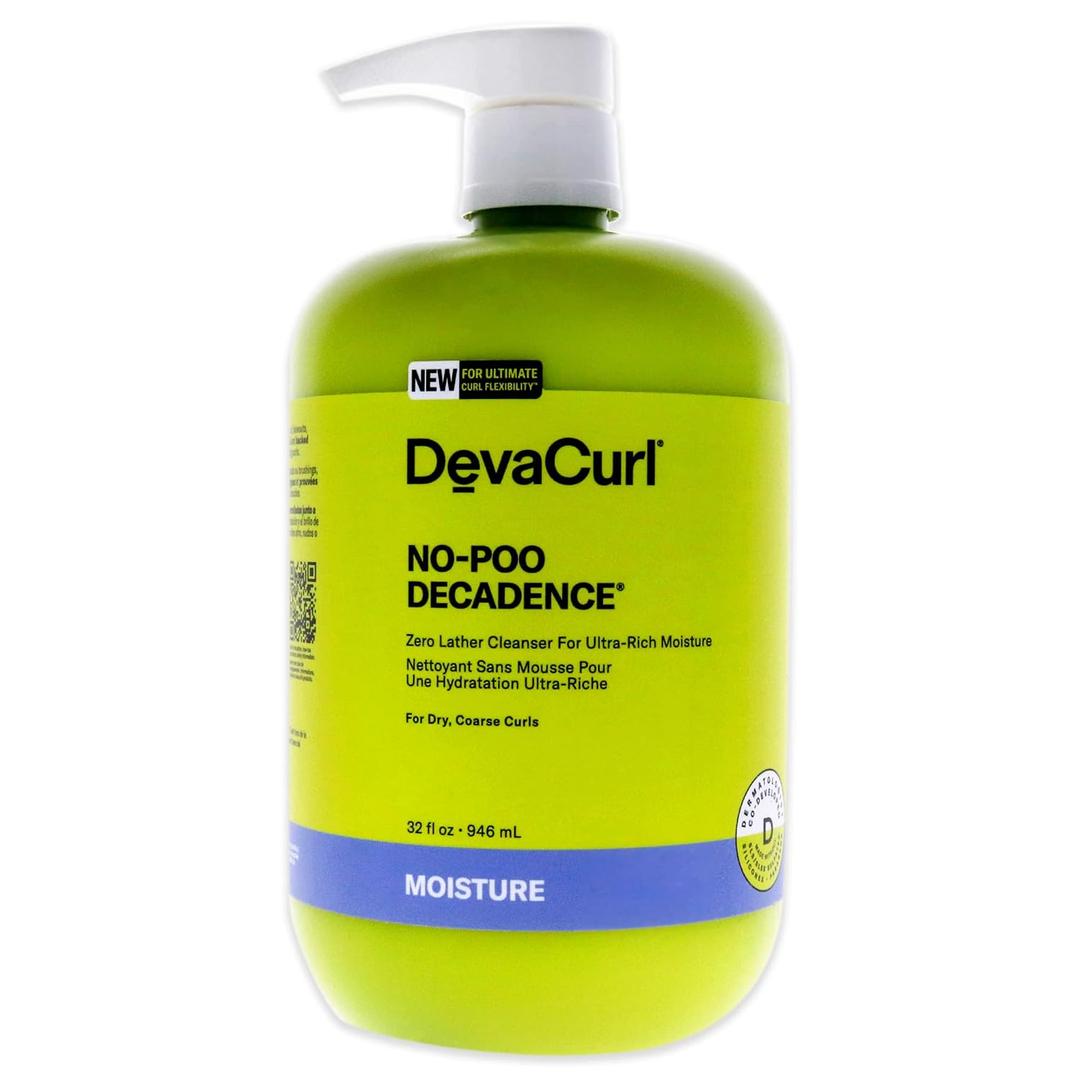 DevaCurl No-Poo Decadence Non-Lathering Cleanser for Ultra-Rich Moisture | Nourished | Bouncy | Shiny | All Curl Types