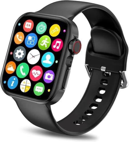 Junywell Smart Watch for Android and iOS Phones Women Men, 1.81'' Bluetooth Smartwatch Full Touch Screen Answer/ Make Call/ Text Waterproof Smart Watches