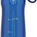 Pogo Plastic Water Bottle with Chug Lid and Carry Handle, Reusable, BPA Free, Dishwasher Safe, Perfect for Travel, School, Outdoors, and Gym | 18oz, 32oz, 40oz, 64oz (Blue)