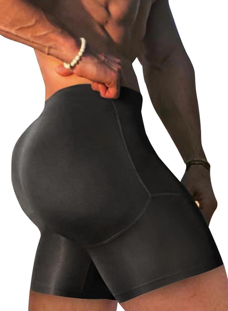 Men's Butt Padded Underwear, Enhancer Shapewear With 4 Detachable Pads