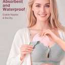 3 x Washable Nursing Pads 6 PCS Reusable Breast Pads for Breastfeeding Soft and Super Absorbent Nipple Pads with Laundry Bag & Travel Storage Bag for Postpartum Essentials - 4.7inch (Contoured Shape, 6PCS)