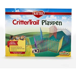 Kaytee CritterTrail Playpen with Mat for Pet Gerbils, Hamsters or Mice Blue Small