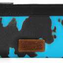 Wrangler Cow Print Wallet Women Bifold Credit Card Wallet Women's Wallets, Card Cases & Money Organizers Wallets for Women Ladies Female Cash Wallett with Smooth Zipper