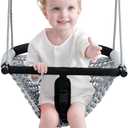 2 -in- 1 Toddler Swing. Swing Seat for Kids with Adjustable Ropes, for Kids Heavy Duty Rope Play Secure Children Swings Set, for Outdoor Indoor, (Gray)