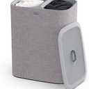 Joseph Joseph Tota 90 liter/23.8 gallon Laundry Hamper Separation Basket with lid, 2 Removable Washing Bags with Handles - Gray (Grey)