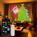 Smart LED Curtain Lights, RGB+IC Color Changing Holiday Wall Lights, 6.6x6.6ft 400 LEDs, Indoor Dynamic DIY String Lights, APP Remote Control, for Bedroom, Living Room, Window Decor, Party, Wedding