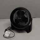 Honey.well Turbo Force Air Circulator Table Fan, 11 inch, 3 Speed, 90 Degree Pivot, Black