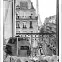 Vintage Girl Reading Newspaper Poster Eiffel Tower View Canvas Wall Art Retro Black And White Feminist Room Aesthetic Prints Painting For Home Bedroom Dorm Apartment Wall Decor 12x16in Unframed (Multi 001 Unframed)