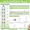 Sadnyy 2 Pack 7 ft Garden Trellis Obelisk for Rose Trellis Climbing Plants Outdoor Rustproof for Pots Tall Tower Plant Support Metal Garden Vines Flower Plants Support Outdoor Indoor (Black)