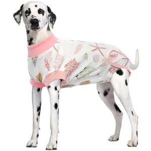 IDOMIK Dog Recovery Suit for Female Spay - Adjustable Anti-Licking Dog Post Surgery Onesie, Male Female Dog Neuter Spay Suits, Soft Abdominal Wound Bandage & E-Collar Cone Alternative L