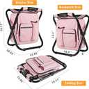 Kikerike Backpack Stool Cooler Chair Heavy Duty 300 LBS Max Load Portable Lightweight Stool Backpack Folding Fishing Cooler Seat for Camping Hunting Fishing