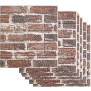 40PCS 3D Wall Panels Peel and Stick Faux Brick Wall Panels Self-Adhesive 3D Brick Wallpaper Foam Stone Wall Panel for Bedroom, Kitchen, Home Decor