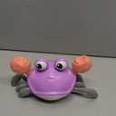 Purple Crawling Crab Baby Toy Violet Tummy Time Interactive Moving Crab Toy with Music & Lights, Cute Running Escape Catch Me Toy for 06 Month Infants, 612 Month Crawlers & Early Walkers