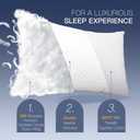 Luxury Canadian White Goose Down Pillows Queen Size Set of 2-900+ Fill Power, Soft Down Pillow for Sleeping, Fluffy Hotel Bed Pillows for Neck Pain Relief, Side Sleeper Pillow - 20"x30"